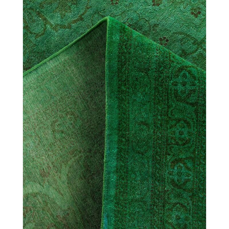 Contemporary Overdyed Wool Hand Knotted Area Rug - 8' 1" x 9' 10"