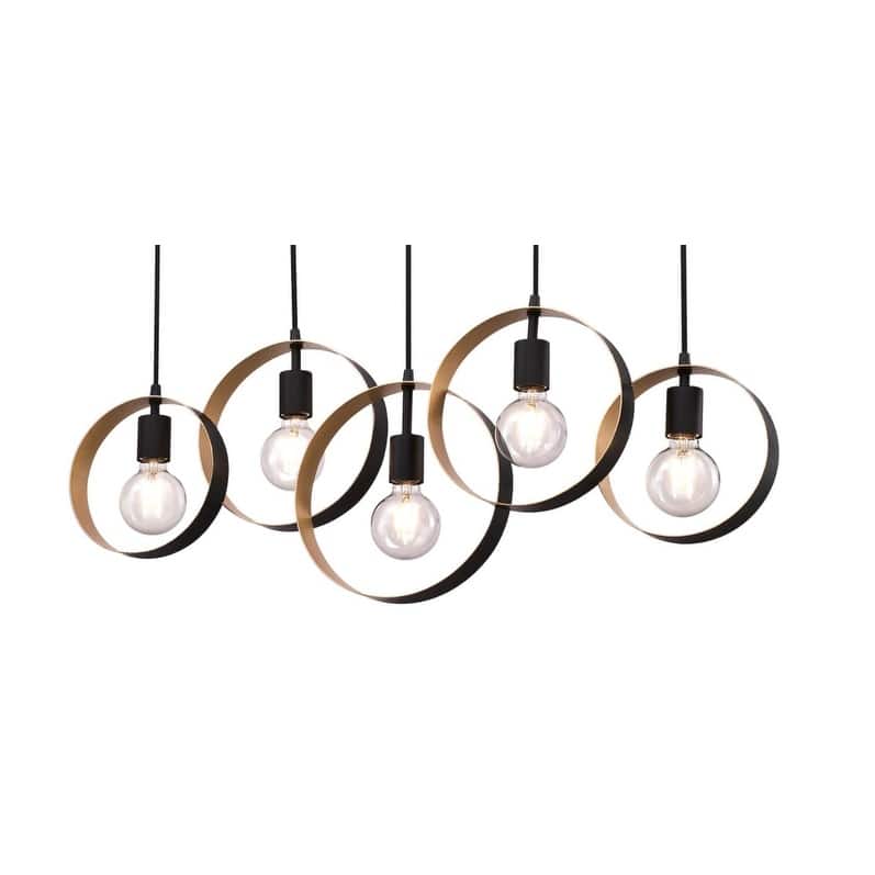 James Allan Rickett 5 Light 34" Wide LED Abstract Linear Pendant