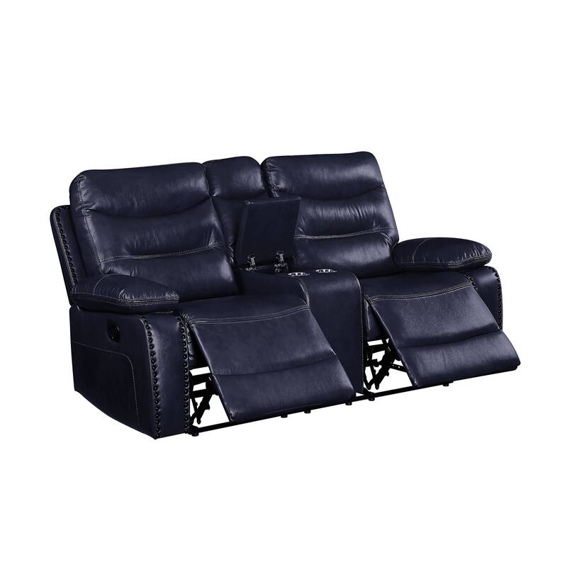 Graton Horizontal Tufted with Nailhead Trim Reclining Loveseat