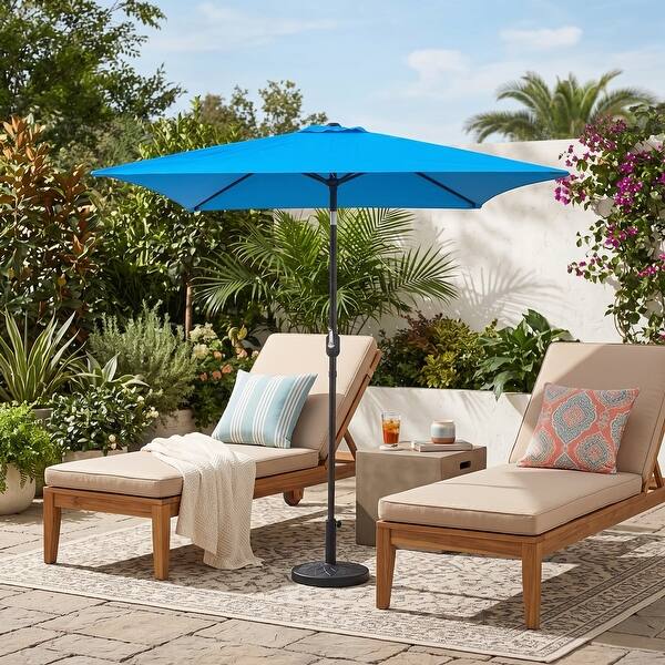 6.5 foot tilt patio umbrella | Auto-Tilt, Fade-Proof, Wind Resistant | Commercial Grade | Terylast Chestnut Beige The easy Sonkuki Patio 10 x 6.5