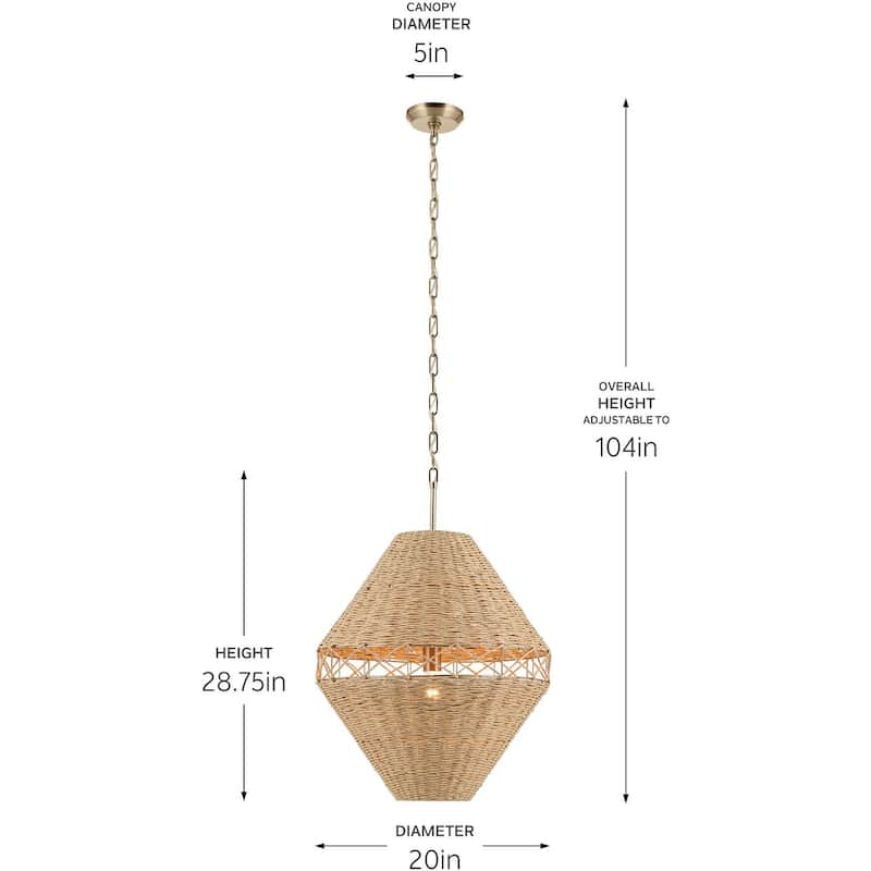 Kichler 52743 Lulo 20" Wide Pendant
