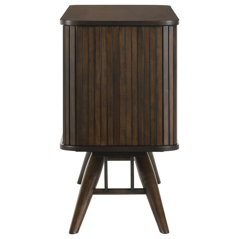 Wes 2-Door Sideboard Buffet Storage Cabinet Dark Walnut
