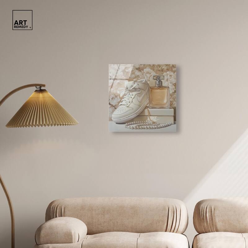 White Sneakers and Pearls Acrylic by Art Remedy, Ready to Hang