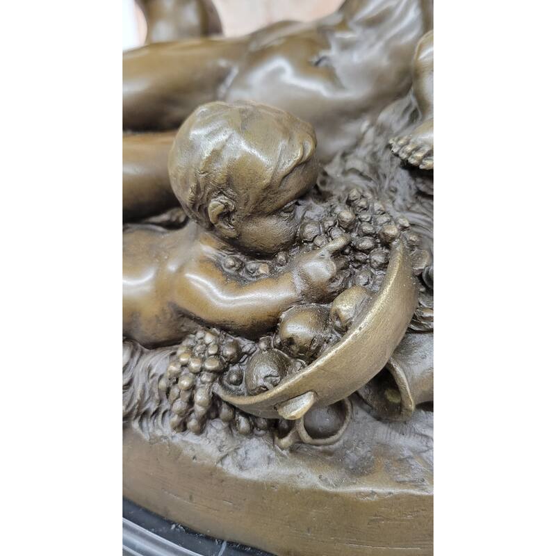 Hot Cast Bronze Vintage Antique Reproduction Of Mother Children Classical Art By Carrier Belleuse