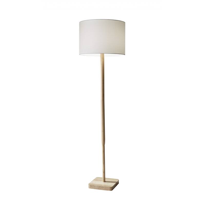 Natural Wood Floor Lamp with Simple Cabin Style