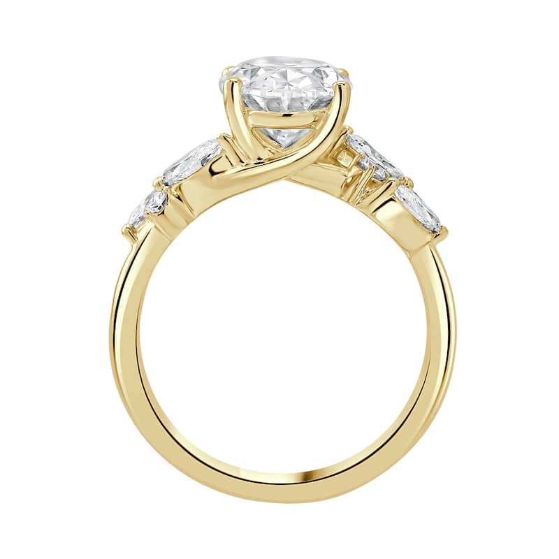Auriya 14k Gold 5 3/5ctw Nature's Inspired Oval Diamond Engagement Ring (F-G VS)