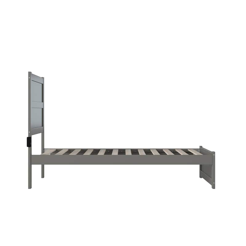 NoHo Twin Bed with Footboard in Grey