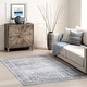 preview thumbnail 1 of 13, Nuloom Ivette Persian SplashGuard Machine Washable Area Rug 5' x 8' - Grey - Rectangle