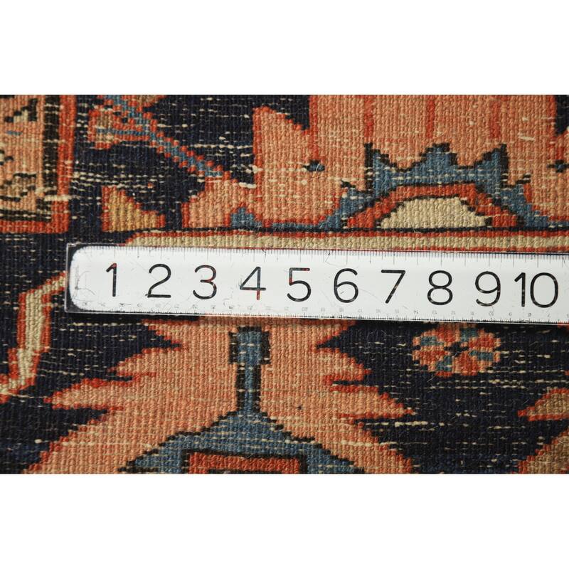 Hand Knotted Oriental 100% Wool Carpet Traditional Tribal Oranges & Rust Heriz (serapi) Area Rug - 15' 10'' X 11' 10''