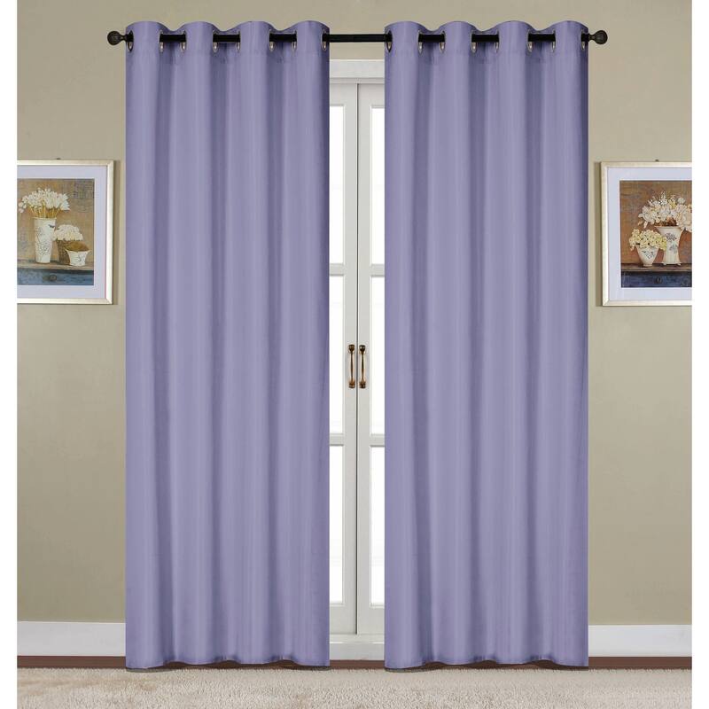 RT Designer Collection Kennedy 84-inch Grommet Curtain Panel - Lilac