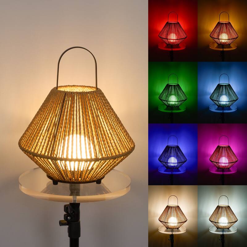 2-in-1 Portable Lantern & Floor Lamp for Indoors & Outdoors