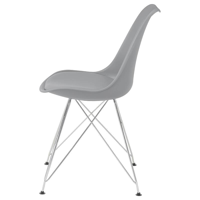 Chrome Leg Padded Side Chair,Dining Chair (Set of 2)