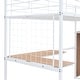 preview thumbnail 15 of 18, White Twin Metal Loft Bed with Wardrobe & Desk