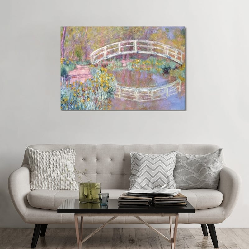iCanvas "Bridge in Monet's Garden, 1895-96 " by Claude Monet Canvas Print - 32x48x1.5
