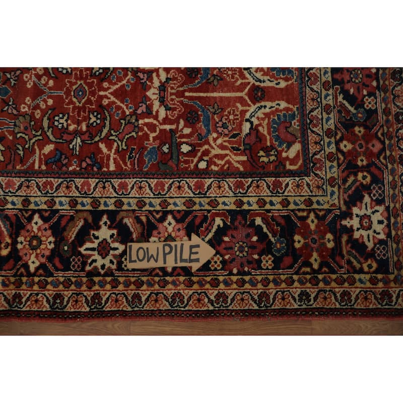 Hand Knotted Oriental 100% Wool Carpet Traditional Floral Oranges & Rust Mahal Area Rug - 10' 3'' X 6' 11''