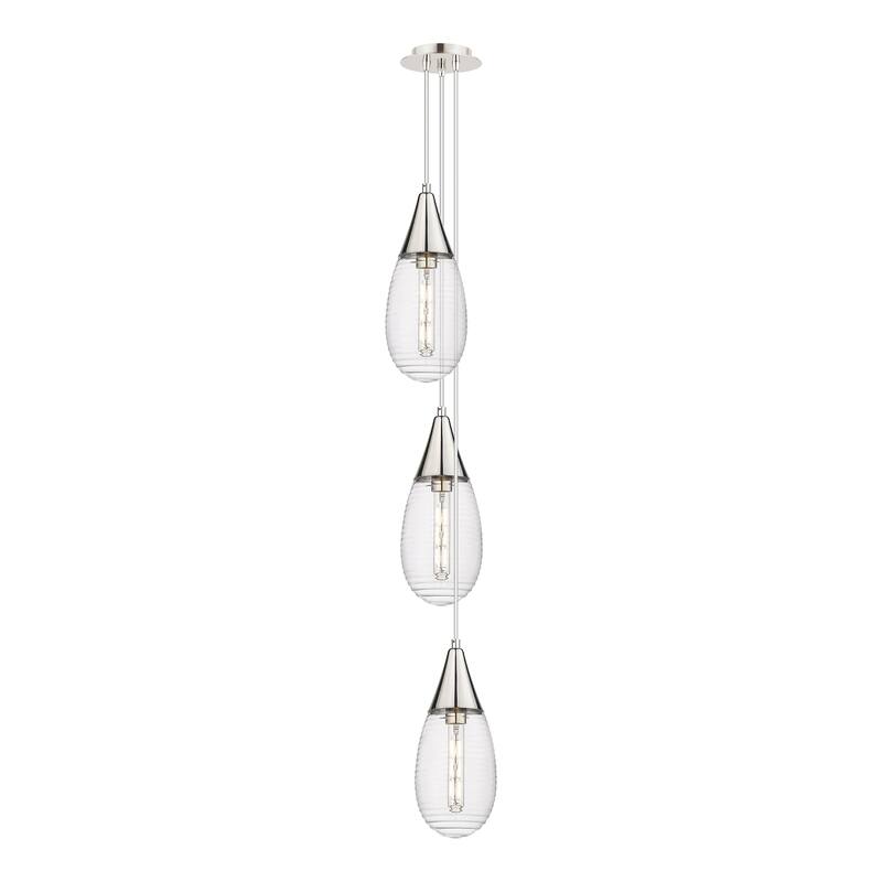 Innovations Lighting Malone - 3 Light 6" Cord Hung Multi Pendant - 6" Canopy