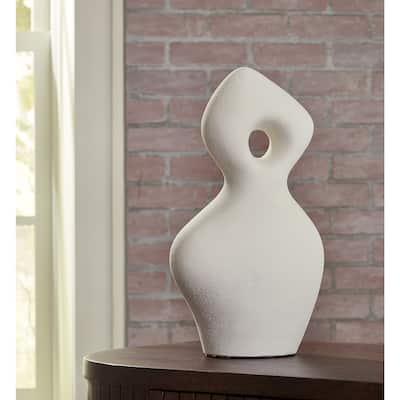Signature Design by Ashley Arthrow Off-White Sculpture - 8.13"W x 5"D x 14.75"H