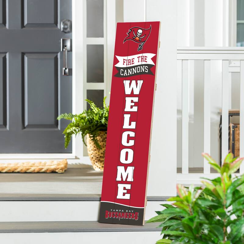 47" Porch Leaner Welcome Wall Sign, Tampa Bay Buccaneers