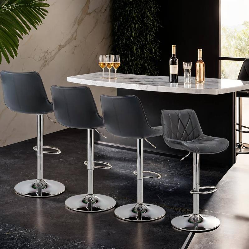 Adjustable Swivel Counter Height Bar Stool Set of 6