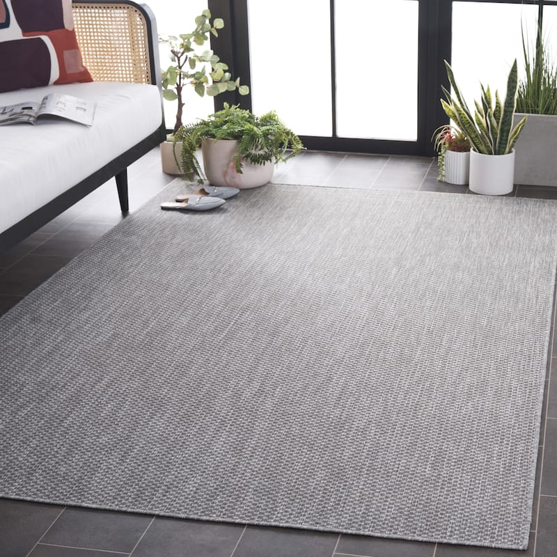 SAFAVIEH Beach House Aenne Transitional Indoor/Outdoor Rug - 8' x 10' - Grey