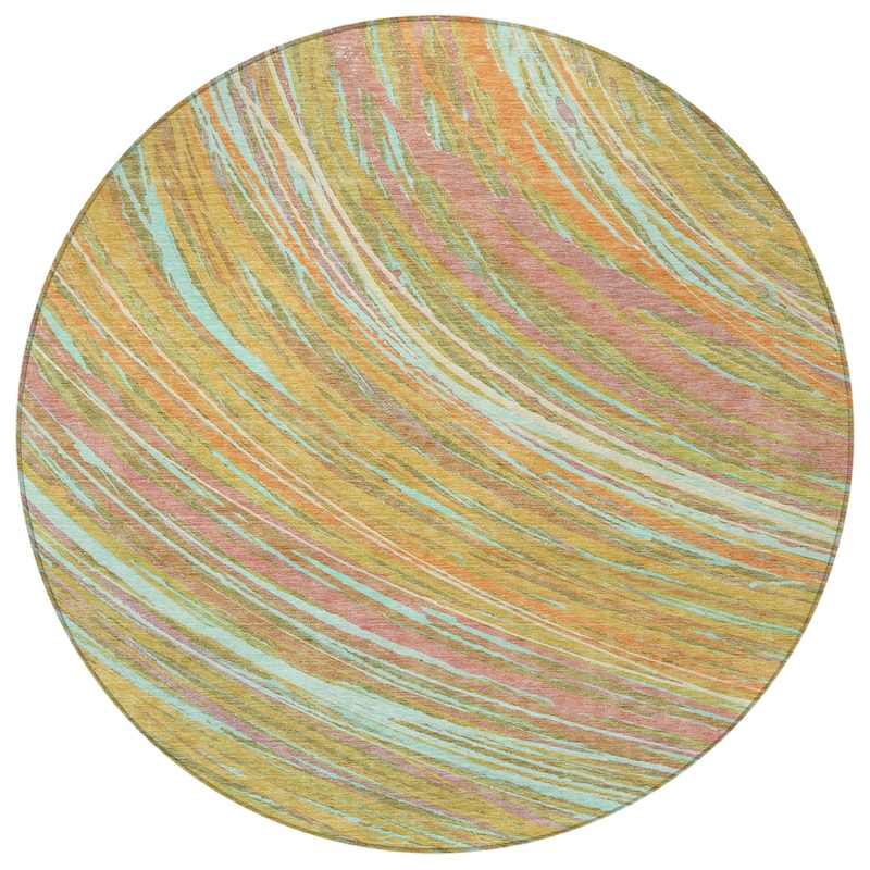 HomeRoots Abstract Transitional Rectangle Outdoor Rug