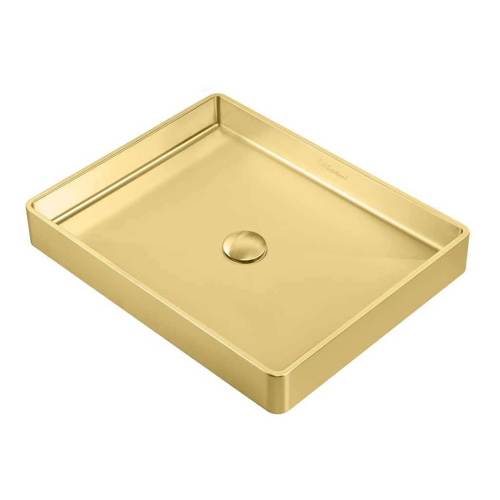 Whitehaus Noah Plus 20-1/2" Stainless Steel Vessel Bathroom Sink with