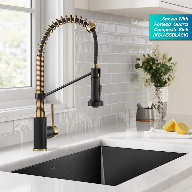 Kraus Bolden 2-Function 1-Handle Commercial Pulldown Kitchen Faucet