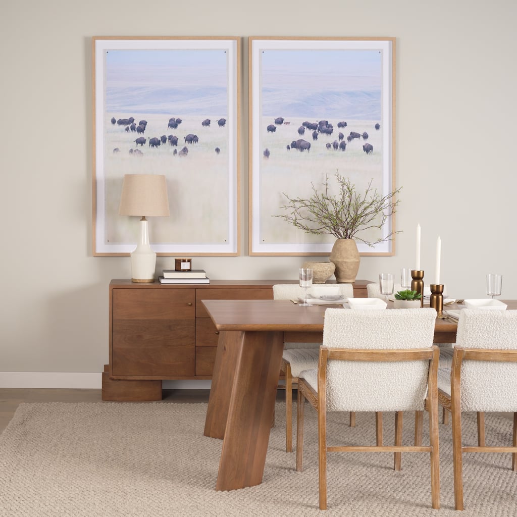 Jonan Brown Solid Mango Wood Rectangular Dining Table - 94.0L x 42.0W x 30.0H Inches