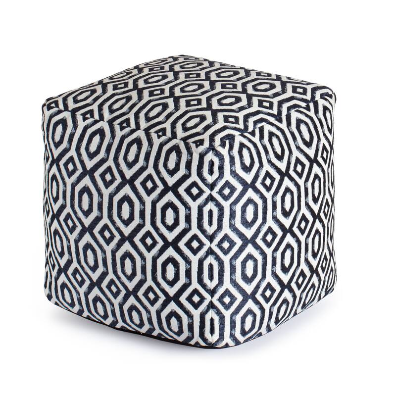 Jani Zuma Indoor/Outdoor 18" x 18" Square Pouf Ottoman