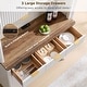 preview thumbnail 18 of 19, 72" Wine Bar Cabinet, Modern Wood Coffee Bar Cabinet with LED Lights - N/A