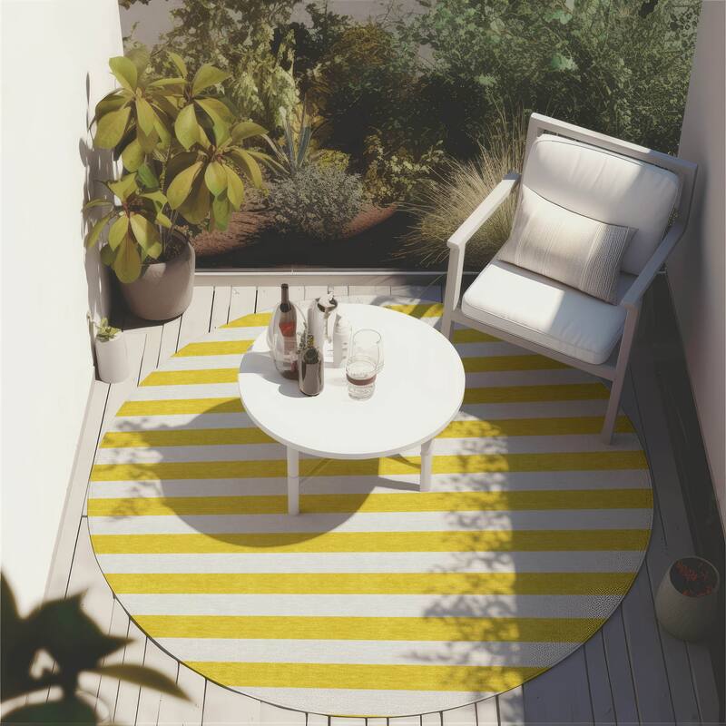 Befi Stripe Weather Resistant Versatile Elegance Outdoor Rug