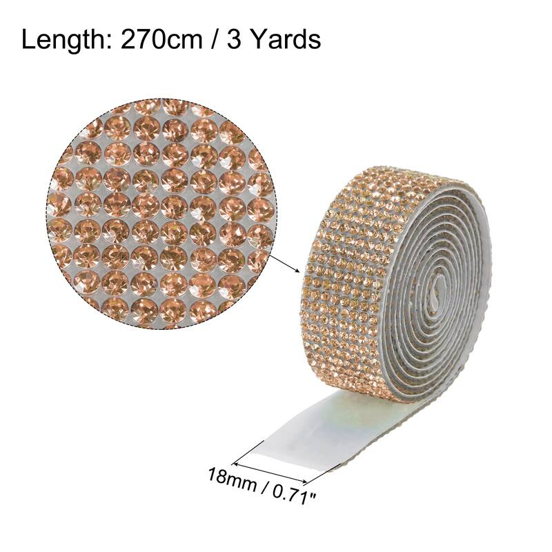 3Roll 3 Yards 8mm Diamond Ribbon White - Beige - 18mm
