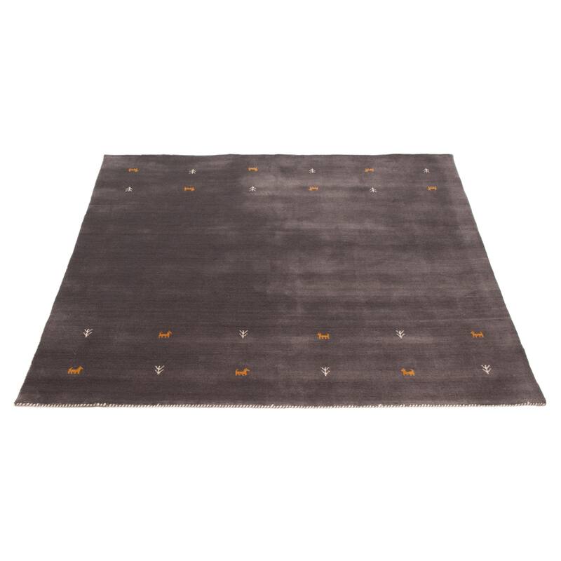 Kashkuli Gabbeh Grey Rug 6'6" x 6'3" - 6'6 x 6'3