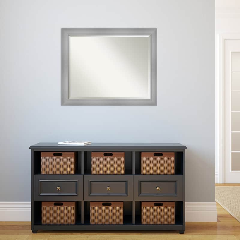 Beveled Wall Mirror - Flair Polished Nickel Frame