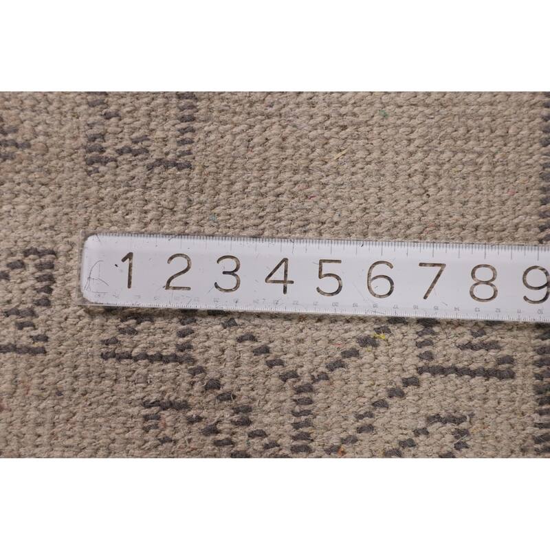 Heriz Serapi Indian Area Rug Handmade Beige Wool Carpet - 8'9" x 11'10"