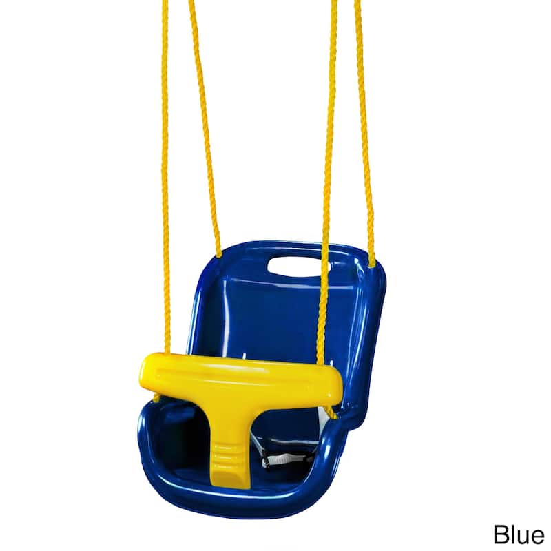Gorilla Playsets High Back Infant Swing with Nylon Rope and Seatbelt - Blue