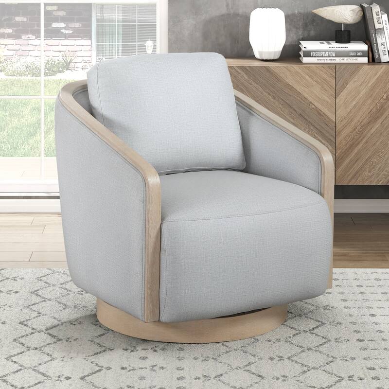 Fremont & Park Pond 29" Textured Swivel Chair - 360-Degree Metal Swivel Base