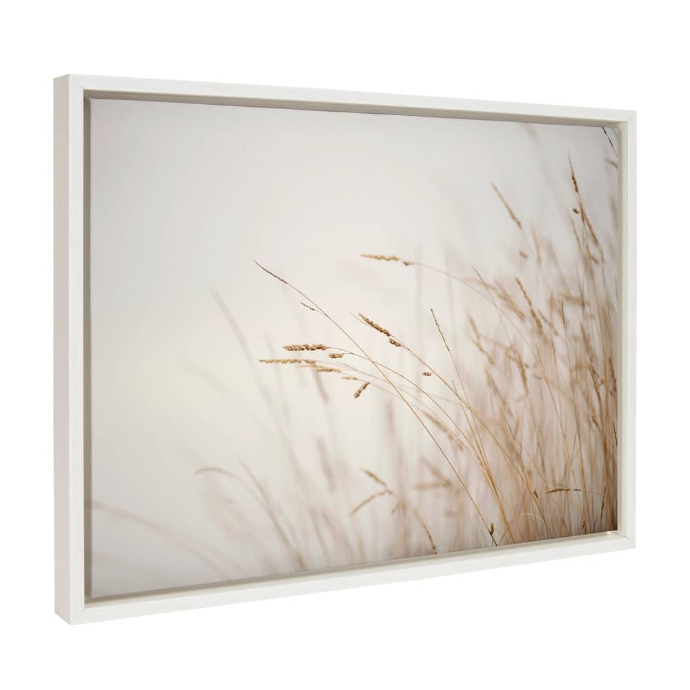 Kate and Laurel Sylvie Marsh Grass No 1 Framed Canvas by Crystal Lynn Collins