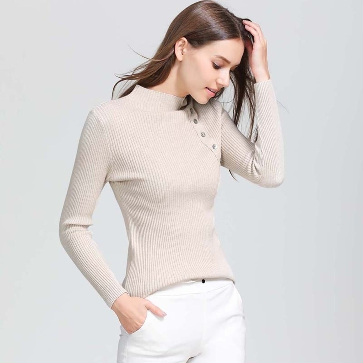 half turtleneck sweater