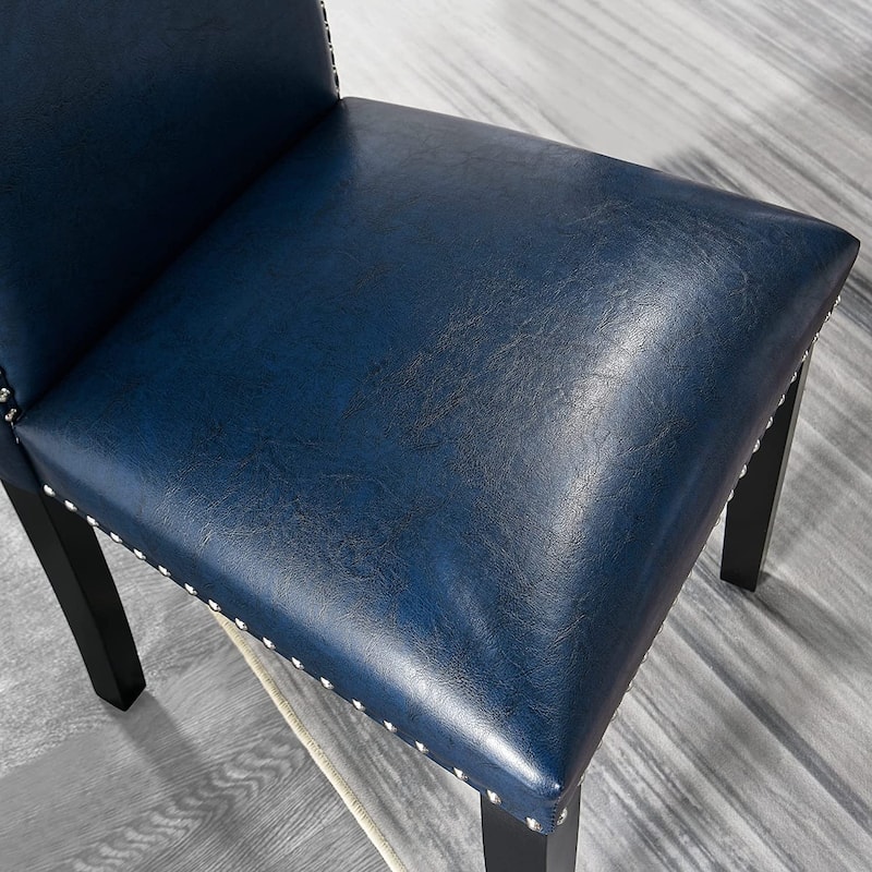Faux Leather Kitchen Dining Accent Chairs Set of 2