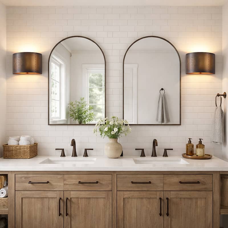 Artisan 1-Light Antique Bronze Vanity Wall Sconce - 12 in. W