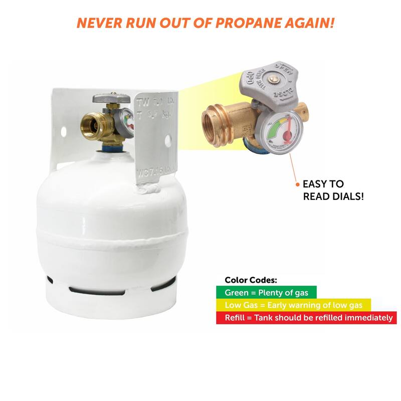 Flame King 3LB Steel Propane LP Tank Cylinder with Gauge & OPD Valves