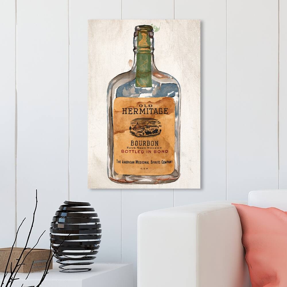 Wynwood Studio 'Bourbon Whiskey' Drinks and Spirits Wall Art Canvas Print Liquor - Brown, White