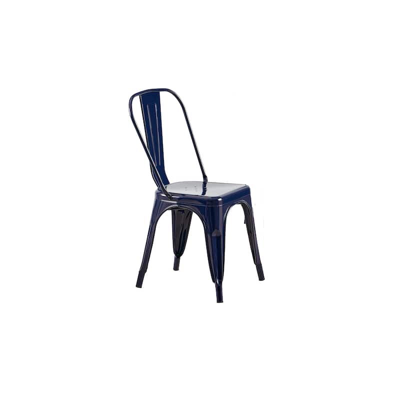 Industrial Metal 18 Inch Stackable Dining Chair Set