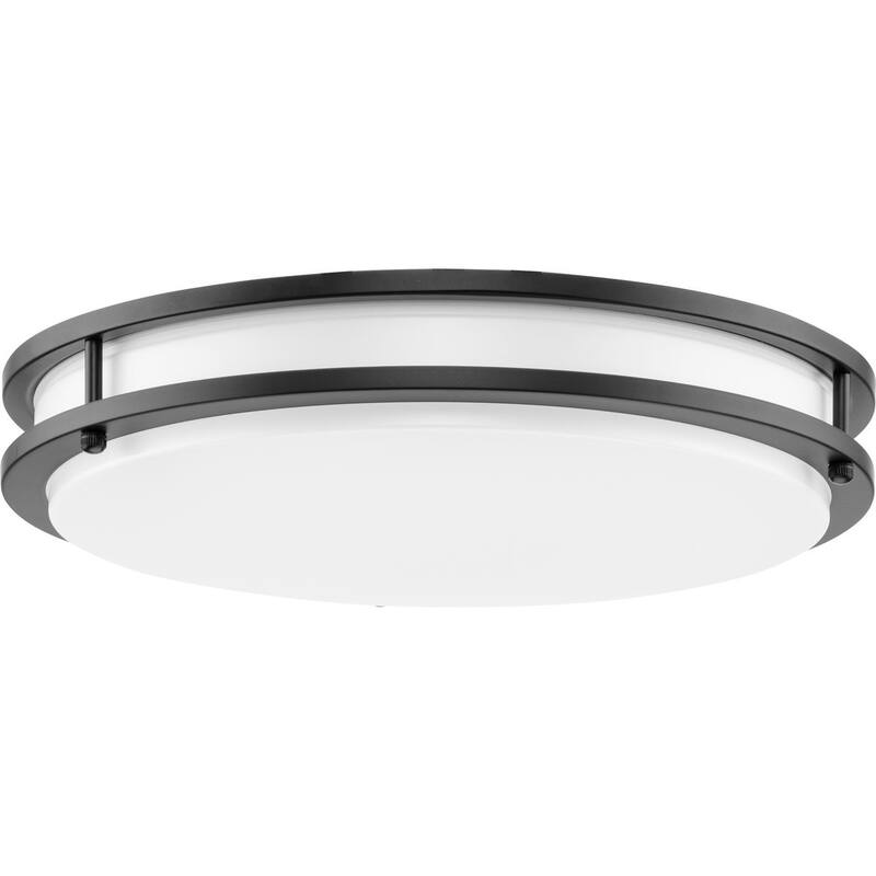 Abide Collection 5-CCT Integrated LED Matte Black Contemporary 14" Medium Flush Mount Light - 14 in x 14 in x 2.83 in - 14 in x 14 in x 2.83 in