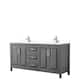 Option Dark Gray, Chrome Trim, White Cultured Marble Top
