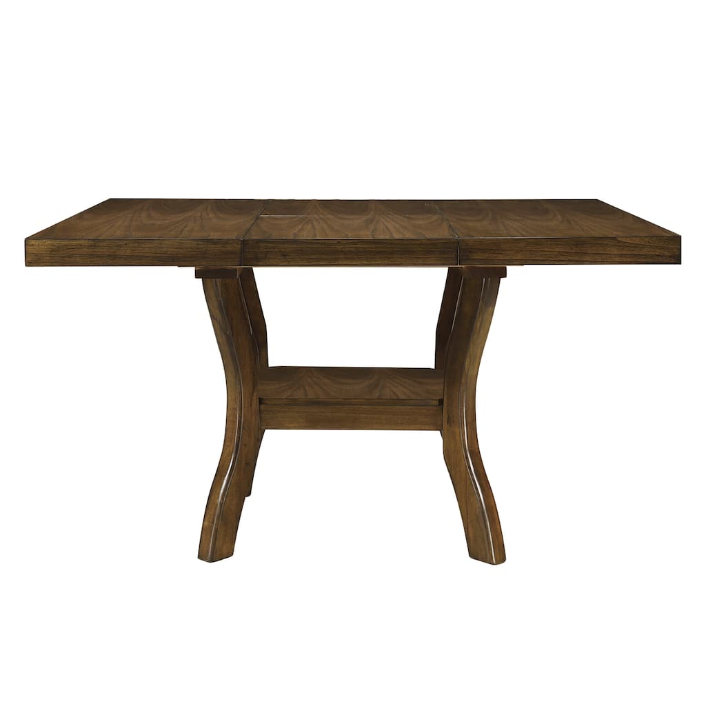 Transitional Dining Table with Shelf