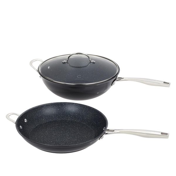 Curtis Stone Dura-Pan All-in-One Pan Set Model 717-309. Opens flyout.