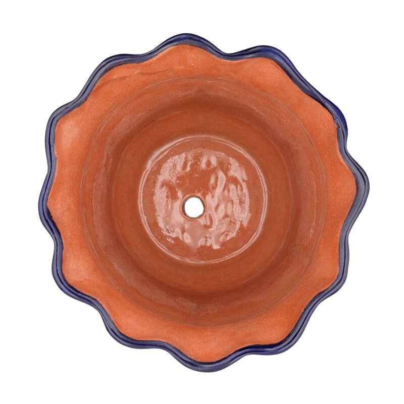 8 in. Talavera Flower Top Ceramic Pot Planter