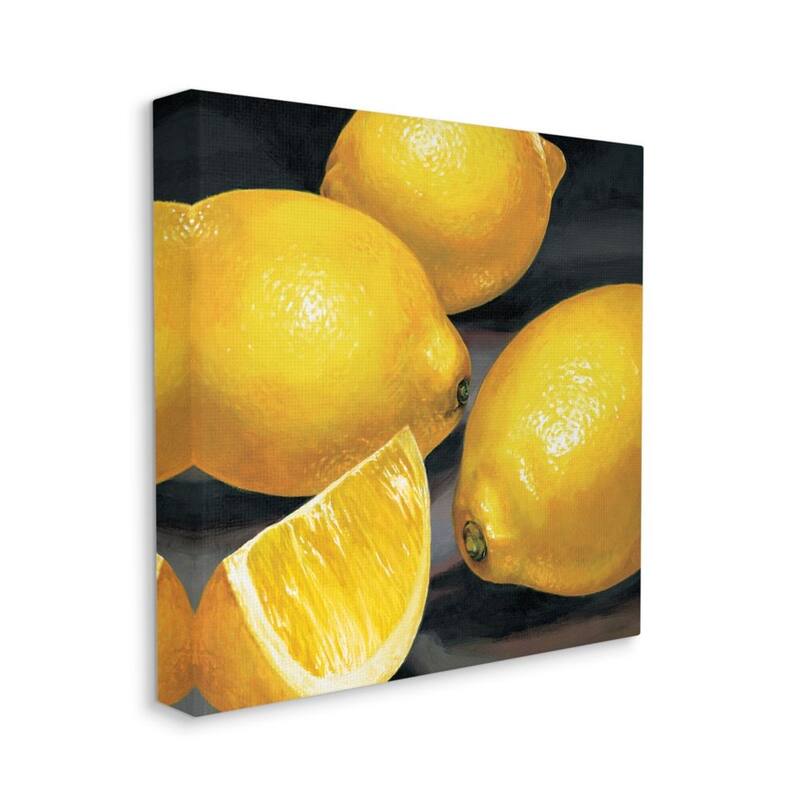 Stupell Yellow Lemons and Fruit Wedge Hyperrealism Painting Canvas Wall Art - 24 x 24